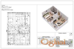 Dvosoban stan 49 m², Telep! 2. sprat! Sa pdv-om!